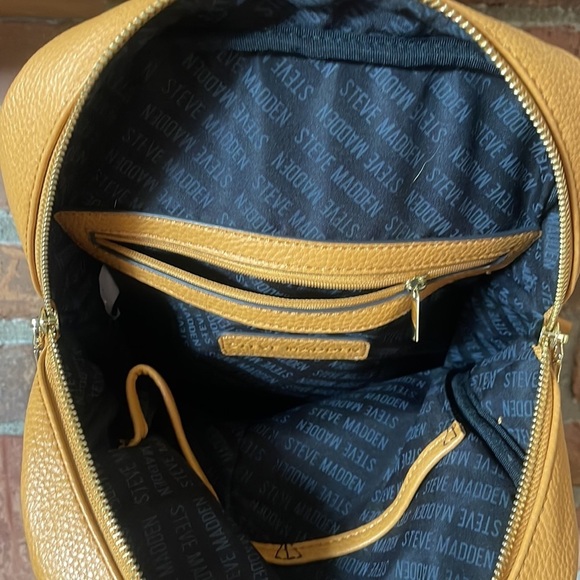 Steve Madden Mustard Yellow BTampa Logo Square Embossed Backpack main image 9